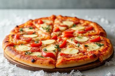 Variety of frozen pizzas